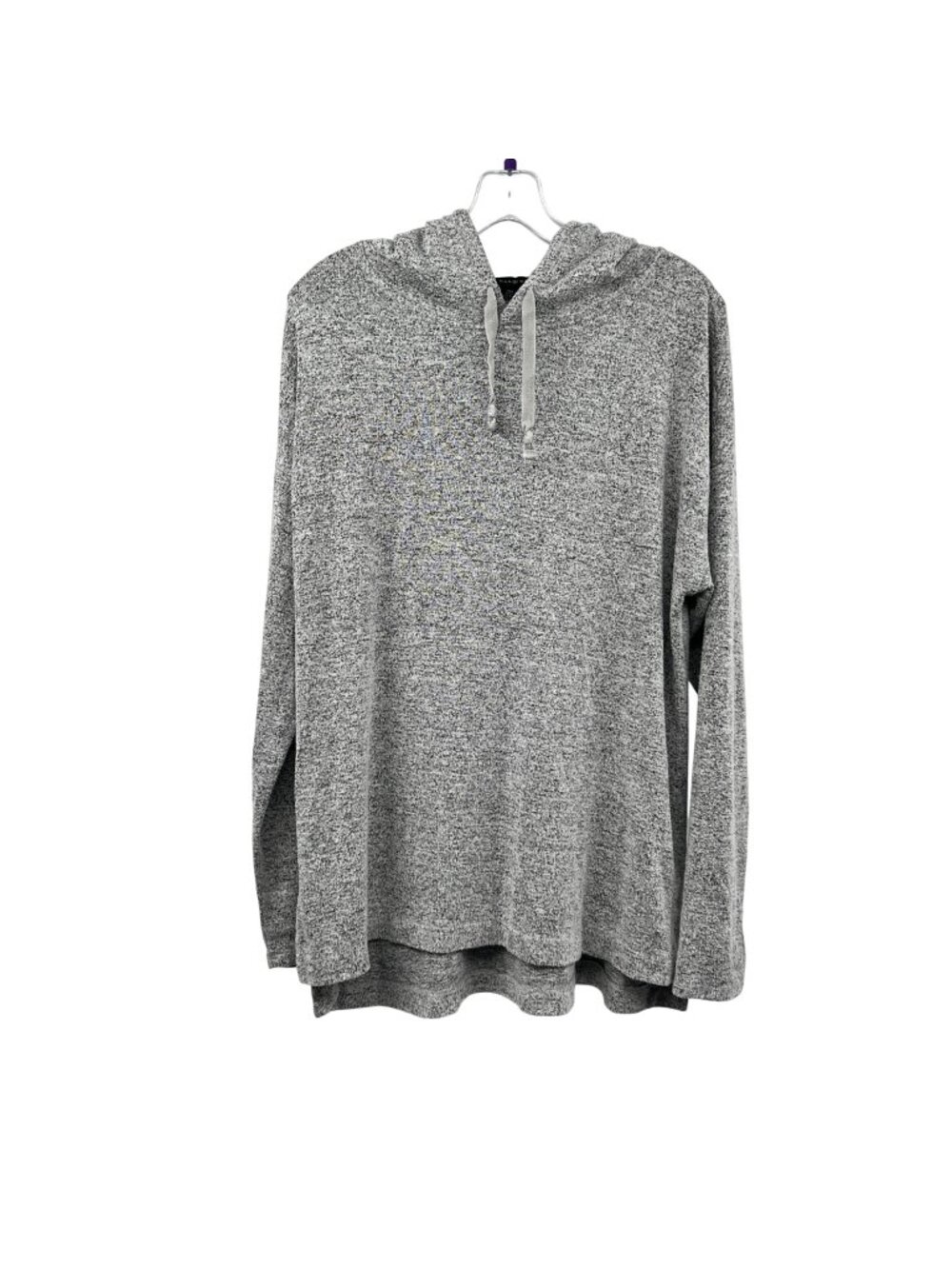 Max & Mia Womens Heather Gray Hoodie Pullover Size Large